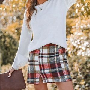 Fall plaid skirt NWT